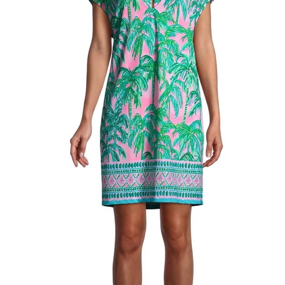 Lilly Pulitzer Talli Pink Blossom Suite Views Engineered Coverup - Large